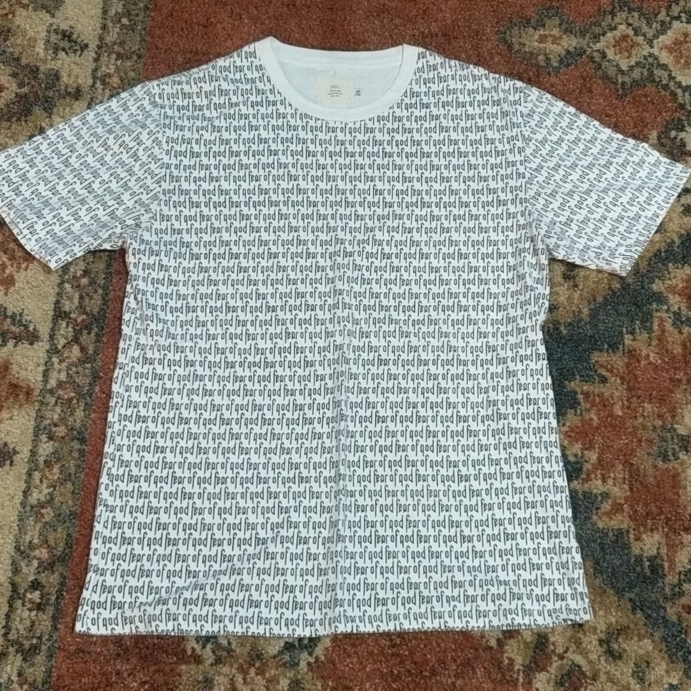 Friends and family fear of God all over print.